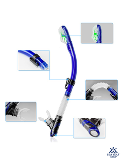 Трубка для дайвинга Yoogan сухая с клапаном