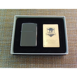 Зажигалка бензиновая Zorro зеркальная в упаковке серебристый