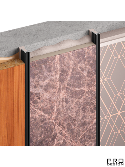 Теневая рейка Pro Design Micro 3215 Черный анодированный