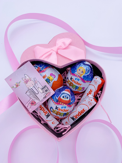 Подарочная коробка малое сердечко розовое