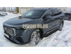 Пороги подножки "Classik Black" 1850 мм для Geely OKAVANGO I 2023-