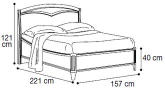 Кровать "Curvo Legno” 140х200 см