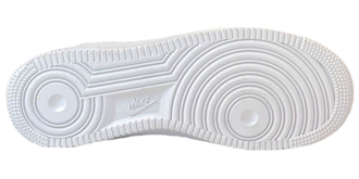 Nike Air Force 1 Mid All White с мехом