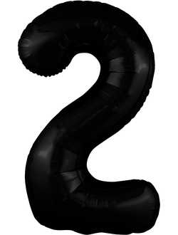 Шар цифра 2 чёрная