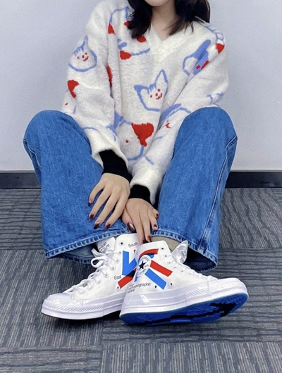 кеды конверсы высокие женские A03173C с чем носить, кеды конверс белые A03173C