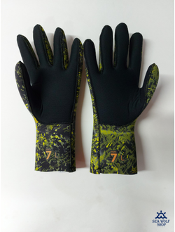 Перчатки неопреновые 7мм AquaDiscovery "Camo" ОП р.L