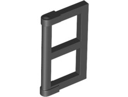 Pane for Window 1 x 2 x 3 with Thick Corner Tabs, Black (60608 / 6143430 / 6171060)