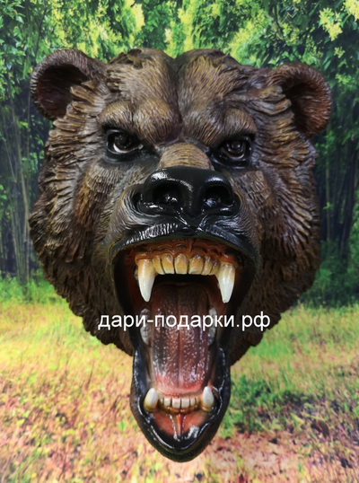 Голова Медведя 39*33*30см   2,5кг   полистоун Россия 3866/015000*