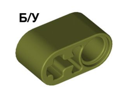 ! Б/У - Technic, Liftarm Thick 1 x 2 - Axle Hole, Olive Green (60483 / 6278043 / 6344868) - Б/У