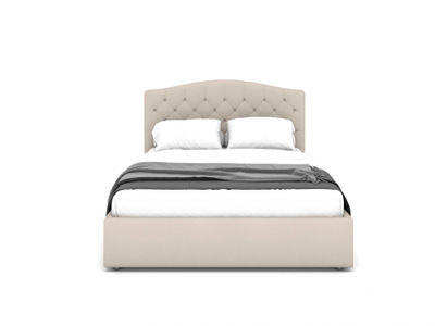 Двуспальная полутороспальная мягкая кровать Марго Ривалли (Rivalli), в съемных чехлах, на металлических ножках, фанера-брус, PREMIUM