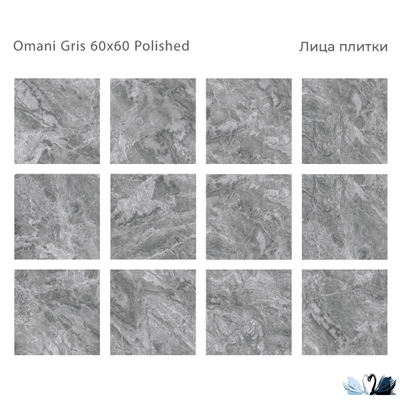 Керамогранит Staro Oasis Omani Gris 60х60 см глянцевый