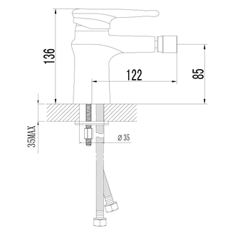 Смеситель для биде Status LM4408C