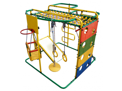 Детский спортивный комплекс Формула здоровья Мурзилка S  - зеленый, вид сзади