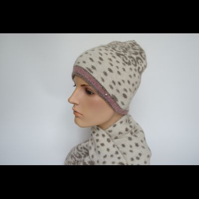 Пятнистая белая с розовым шапка Vizio Италия ZS 8077 CY