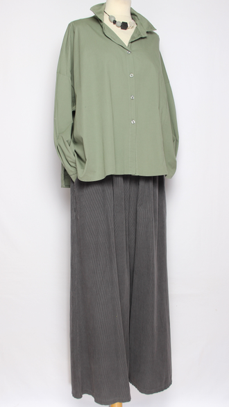 Рубашка хлопок "Большой карман" хаки до р.56