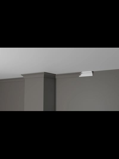 Потолочный плинтус DECOR-DIZAYN DD36, из дюрополимера, под покраску, ударопрочный