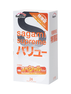 731/1 Презервативы Sagami, xtreme, латекс, 19 см, 5,4 см, 24 шт.