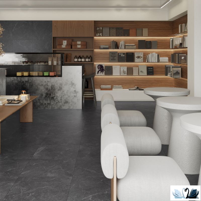 Керамогранит Ocean Ceramic Rocky black pro графитовый 60 x 60 см матовый