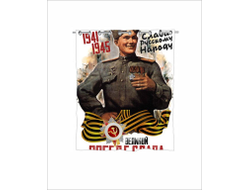 Штора для ванной на 9 Мая, День Победы Слава Победе!