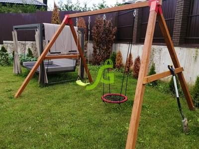 Качельный модуль "Гнездо-паутинка + одиночные"