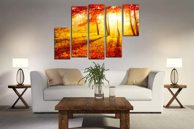 Модульная картина "Золото природы"