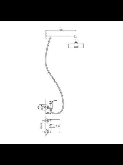 Гарнитур для ванны и душа HAIBA HB2412