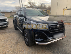 Защита переднего бампера с перемычками d76/60 для Toyota Hilux (2011-2015)