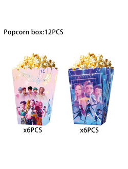 Стаканчики для попкорна К-РОР 12  шт в уп
