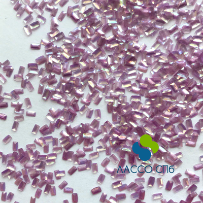 Глиттер спенгл блестки Розовый Иридисцент Прямоугольник 2 х 4 мм 10 г