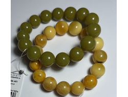 Браслет шары из натурального янтаря