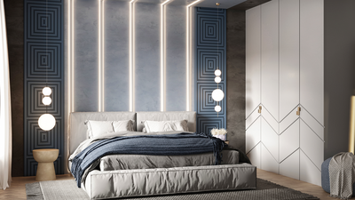 Гипсовая панель VECTOR + LED артикул M-0055