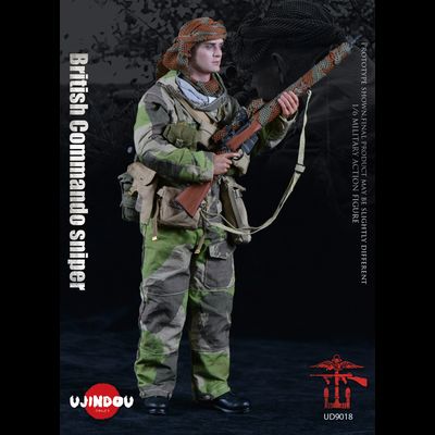 ТРЕСНУЛ УГОЛОК - Британский коммандо-снайпер времен Второй Мировой - КОЛЛЕКЦИОННАЯ ФИГУРКА 1/6 WWII British Commando Sniper 1944 (UD9018) - UJINDOU