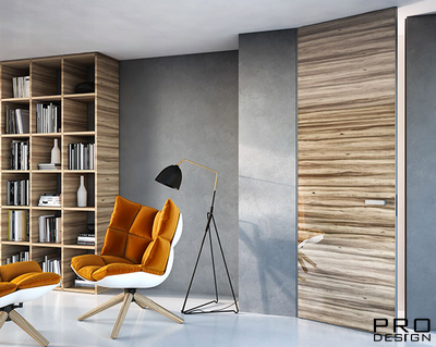 Комплект скрытой двери Pro DESIGN EGGER (дверь-невидимка в декоре ЛДСП EGGER) наружного открывания 2600 мм