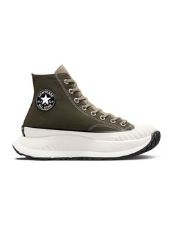 Кеды Converse на платформе низкие с черной полосой белые