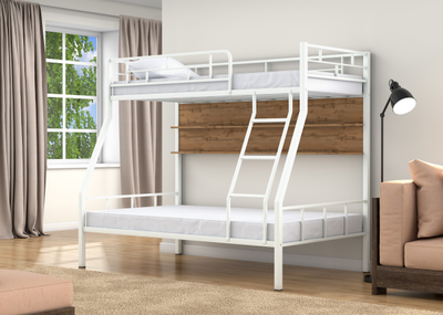 Двухъярусная кровать Раута Белый полка дуб ватан фото