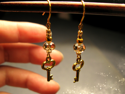 Серьги "Золотой ключик"