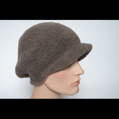 Вязаная женская кепка зимняя Vizio Италия 6962 W ореховая