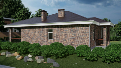 Одноэтажный дом с тремя спальнями 126м² (S65)