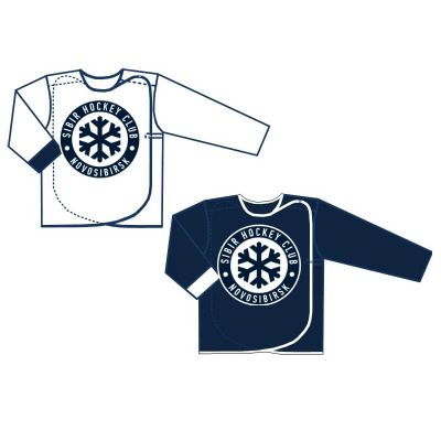 Распашонка ХК «СИБИРЬ» закрытые ручки голубая (р.56)