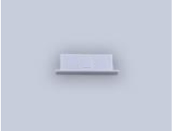 Заглушка встраиваемого алюминиевого профиля, глухая - Eleganz 25088 - размер 34х12 мм
