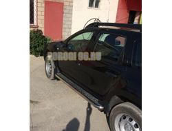 Пороги с накладным листом d53 для Nissan Terrano 2014-