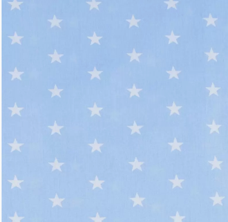Подушка для беременных формы J Big 280 с холлофайбером внутри + наволочка хлопок 100% звезды на голубом