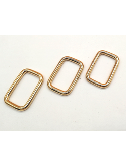 Рамка для сумок, 25*14 мм, толщина 3,5 мм цвет серебро