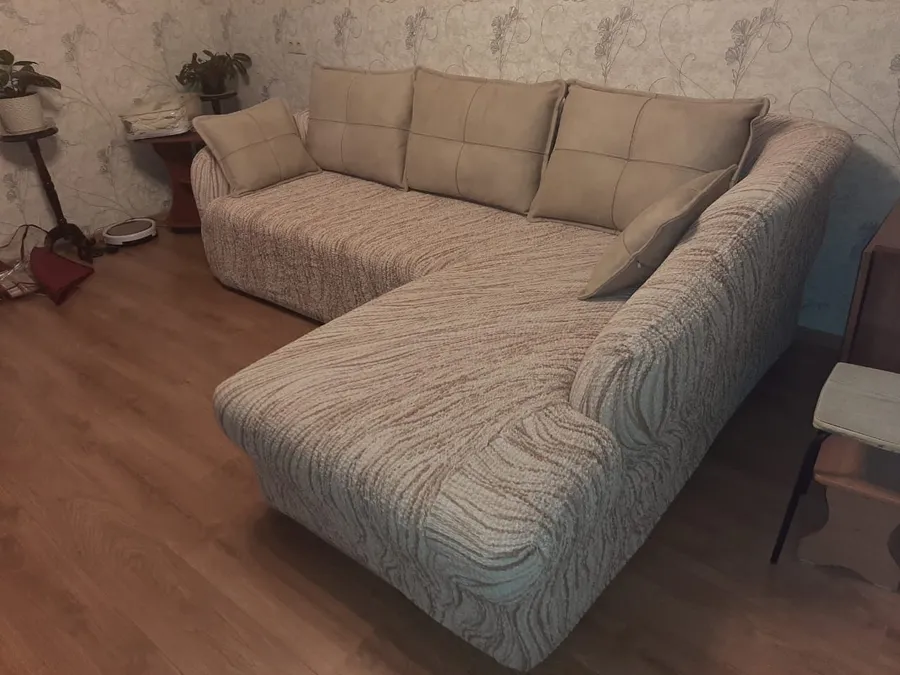 Чехол на угловой диван Виста Элегант крем