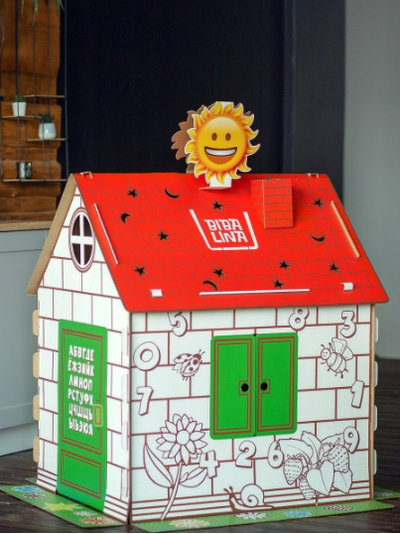 Дом раскраска Bibalina русский алфавит с наклейками в Воронеже