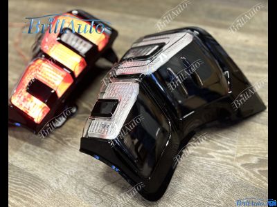 Стопы Toyota Land Cruiser Prado 150 2018+ черные светодиодные