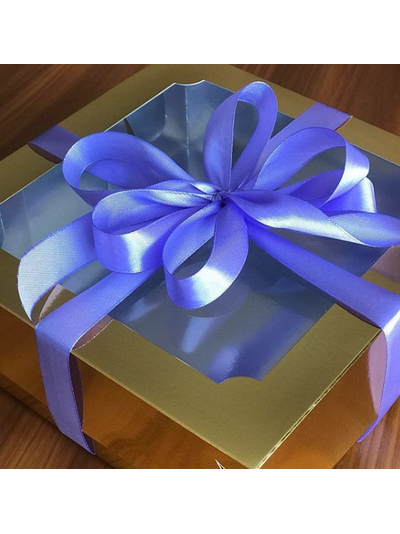 Коробка для печенья/зефира с окном (крафт), 200*200*70мм