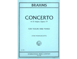 Brahms. Concerto D-dur op.77 for violin and piano