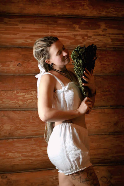 Костюм из муслина - шортики и топик для пар-мастера