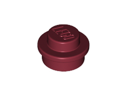 Plate, Round 1 x 1, Dark Red (4073 / 4209387 / 6314247)